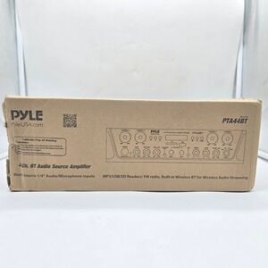Pyle PTA44BT 4-Channel Bluetooth Amplifier 500W Home Stereo Receiver FM Radio